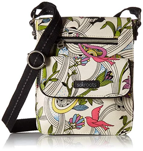 Sakroots Unisex-adults Artist Circle Small Flap Messenger, White Peace Dove