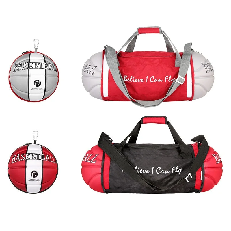 Unisex Basketball Shape Gym Duffel Bag For Home Outdoor Sport Travel Vacation B2Cshop